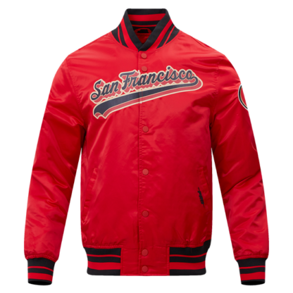 Jacket Nfl San Francisco 49Ers Script Tail Men'S Satin