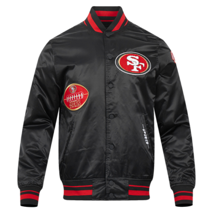 Jacket Nfl San Francisco 49Ers Old English Men'S Rib Satin