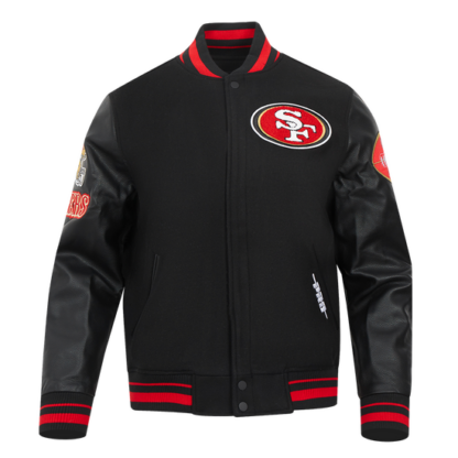 Jacket Nfl San Francisco 49Ers Old English Men Wool Varsity