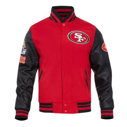 Jacket Nfl San Francisco 49Ers Old English Men Wool Varsity