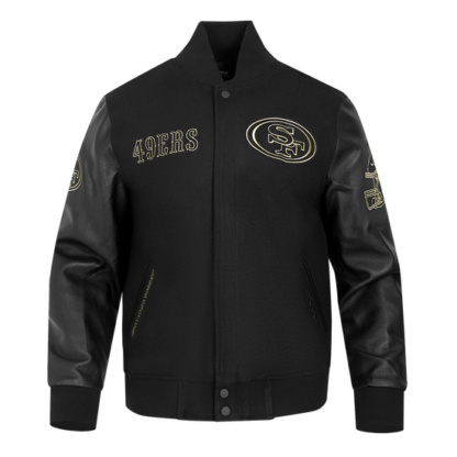 Jacket Nfl San Francisco 49Ers Black & Gold Men Wool Varsity