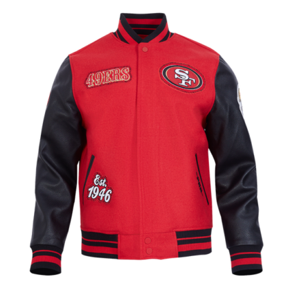 Jacket Nfl San Francisco 49Ers Diy Pick Stitch  Wool Varsity