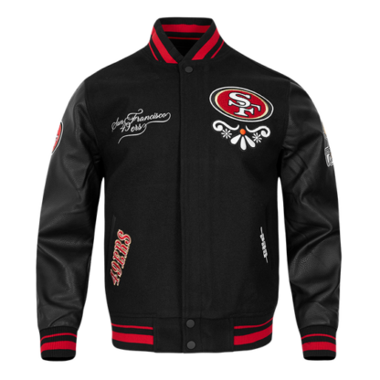 Jacket Nfl San Francisco 49Ers Sugar Skull Men Wool Varsity