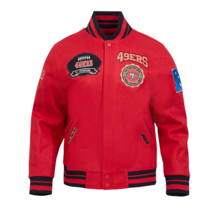 Jacket Nfl San Francisco 49Ers Crest Emblem Men Wool Varsity