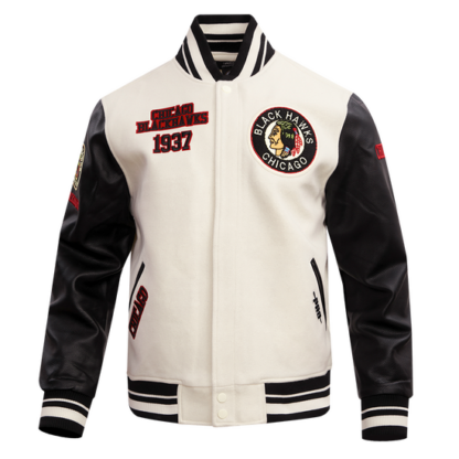 Jacket Nhl Chicago Blackhawks Retro Classic Men Wool Varsity