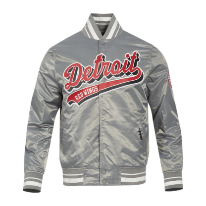 Jacket Nhl Detroit Red Wings Script Tail Men'S Satin