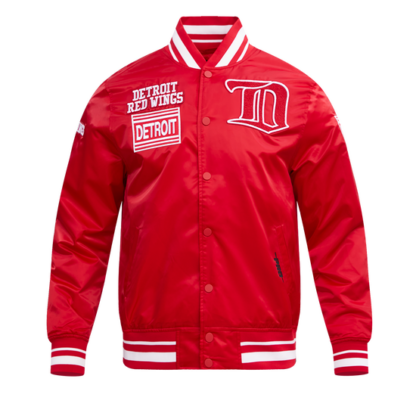 Jacket Nhl Detroit Red Wings Retro Classic Men'S Rib Satin