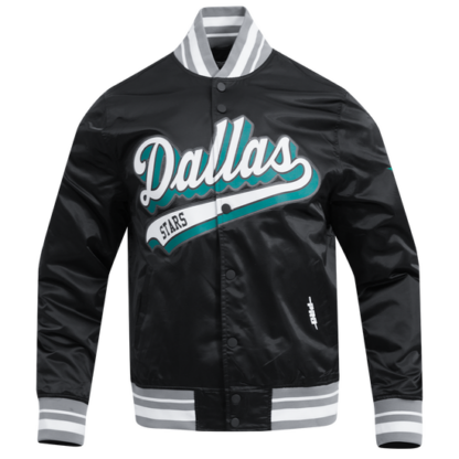 Jacket Nhl Dallas Stars Script Tail Men'S Satin