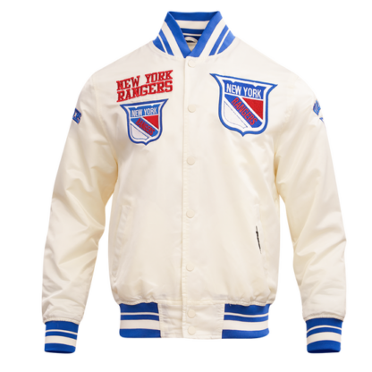 Jacket Nhl New York Rangers Retro Classic Men'S Rib Satin