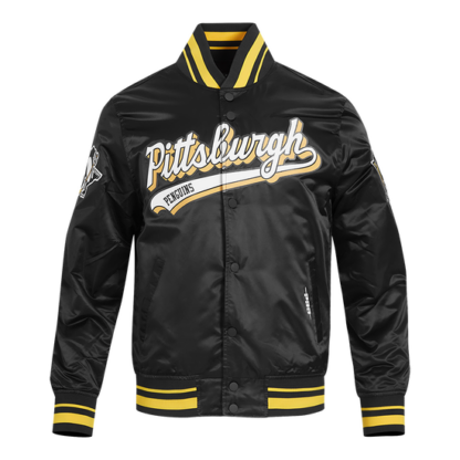 Jacket Nhl Pittsburgh Penguins Script Tail Men'S Satin