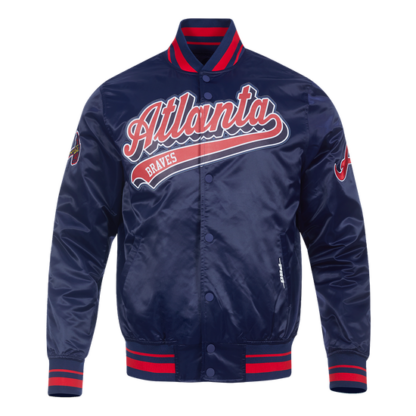 Jacket Mlb Atlanta Braves Script Tail Men'S Satin