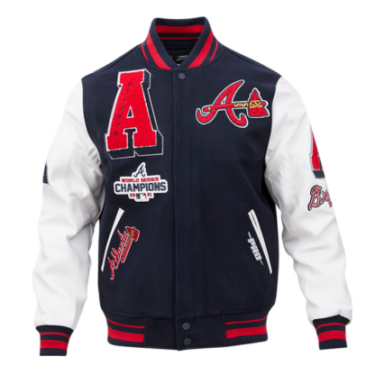 Jacket Mlb Atlanta Braves Mashup Men'S Rib Wool Varsity