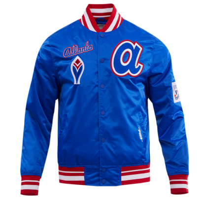 Jacket Mlb Atlanta Braves Retro Classic Men'S Rib Satin