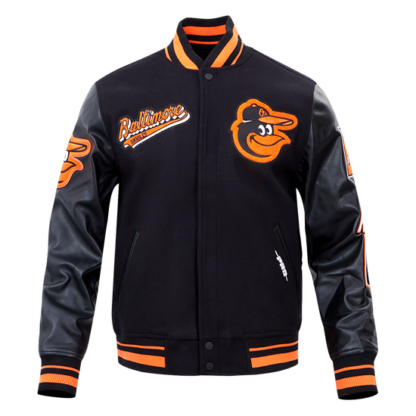 Jacket Mlb Baltimore Orioles Script Tail Men'S Wool Varsity