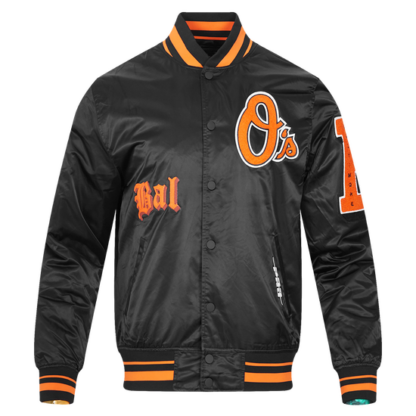 Jacket Mlb Baltimore Orioles Old English Men'S Rib Satin