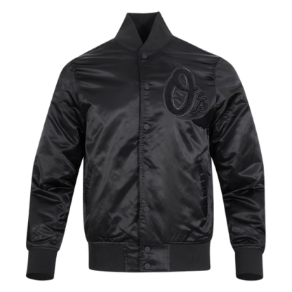 Jacket Mlb Baltimore Orioles Triple Black Men'S Satin