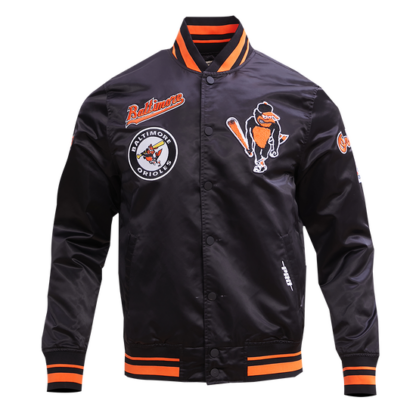 Jacket Mlb Baltimore Orioles Retro Classic Men'S Rib Satin