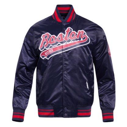 Jacket Mlb Boston Red Sox Script Tail Men'S Satin