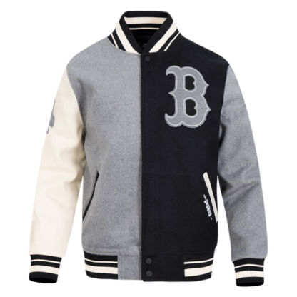 Jacket Mlb Boston Red Sox Reverse French Terry Wool Varsity