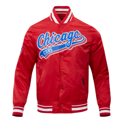 Jacket Mlb Chicago Cubs Script Tail Men'S Satin