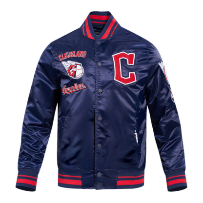 Jacket Mlb Cleveland Guardians Retro Classic Men'S Satin