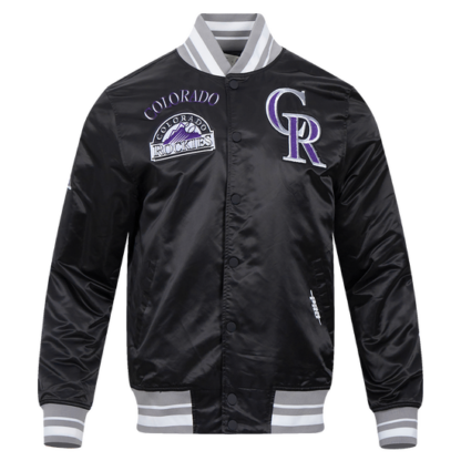 Jacket Mlb Colorado Rockies Retro Classic Men'S Rib Satin