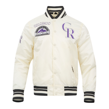 Jacket Mlb Colorado Rockies Retro Classic Men'S Rib Satin