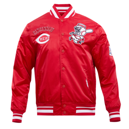 Jacket Mlb Cincinnati Reds Retro Classic Men'S Rib Satin