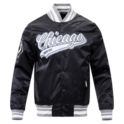 Jacket Mlb Chicago White Sox Script Tail Men'S Satin