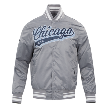 Jacket Mlb Chicago White Sox Script Tail Men'S Satin