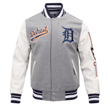 Jacket Mlb Detroit Tigers Script Tail Men'S Wool Varsity