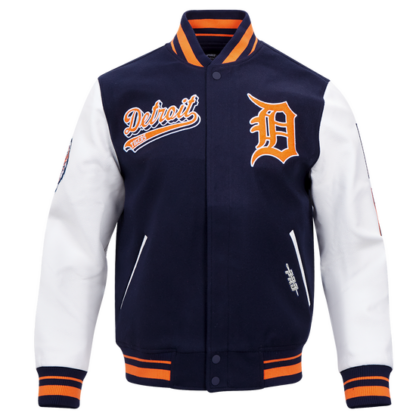 Jacket Mlb Detroit Tigers Script Tail Men'S Wool Varsity