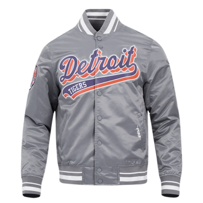 Jacket Mlb Detroit Tigers Script Tail Men'S Satin