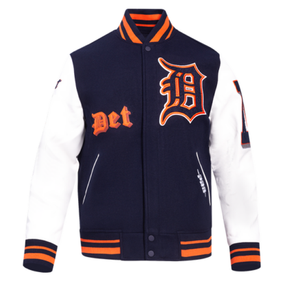 Jacket Mlb Detroit Tigers Old English Men'S Wool Varsity