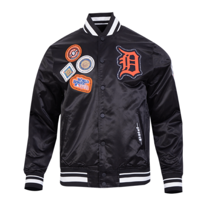 Jacket Mlb Detroit Tigers Diy Pick Stitch Men'S Rib Satin