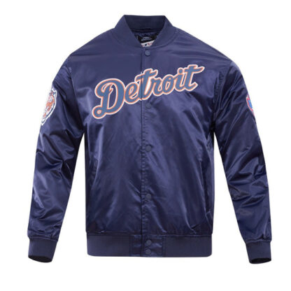 Jacket Mlb Detroit Tigers Big Logo World Series Men'S Satin