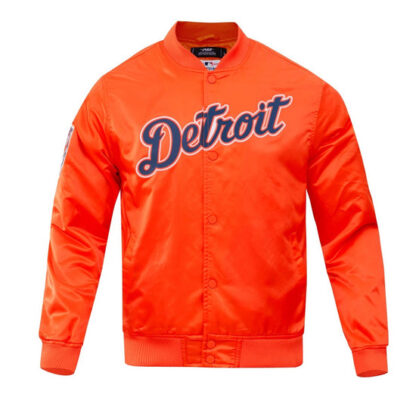 Jacket Mlb Detroit Tigers Big Logo World Series Men'S Satin