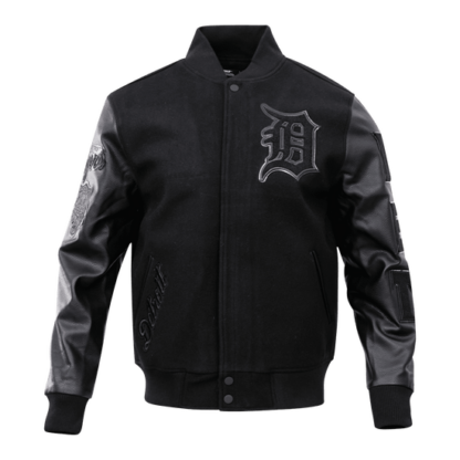 Jacket Mlb Detroit Tigers Triple Black Logo Men'S Varsity