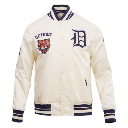 Jacket Mlb Detroit Tigers Retro Classic Men'S Rib Satin