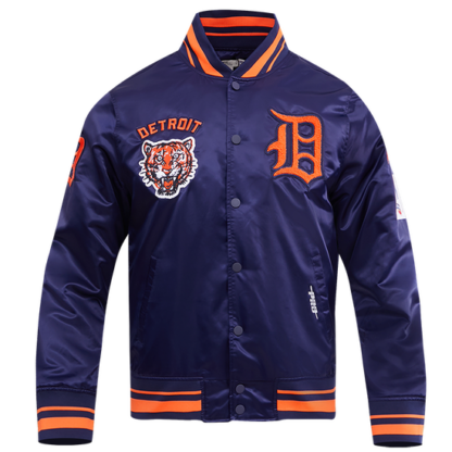 Jacket Mlb Detroit Tigers Retro Classic Men'S Rib Satin