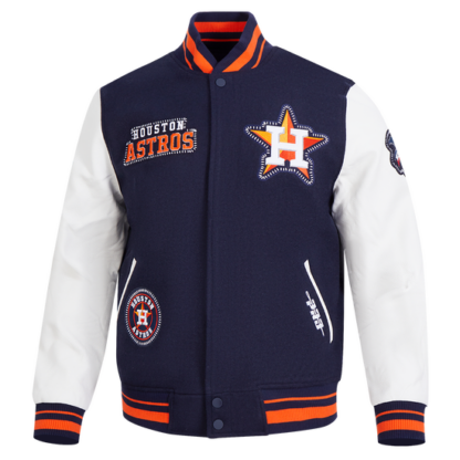 Jacket Mlb Houston Astros Diy Pick Stitch Men'S Wool Varsity