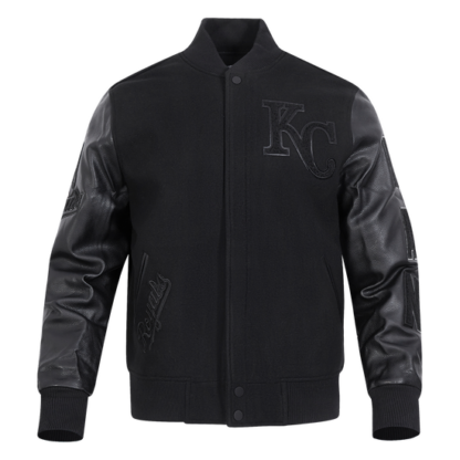 Jacket Mlb Kansas City Royals Triple Black Wool Men Varsity