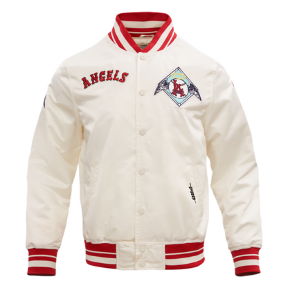 Jacket Mlb Los Angeles Angels Retro Classic Men'S Rib Satin