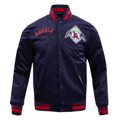 Jacket Mlb Los Angeles Angels Retro Classic Men'S Rib Satin