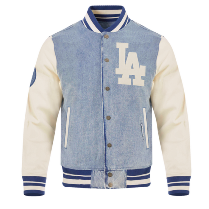 Jacket Mlb Los Angeles Dodgers Varsity Blues Denim Varstiy