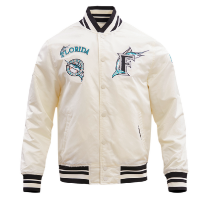 Jacket Mlb Florida Marlins Retro Classic Men'S Rib Satin