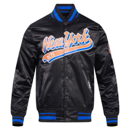 Jacket Mlb New York Mets Script Tail Men'S Satin