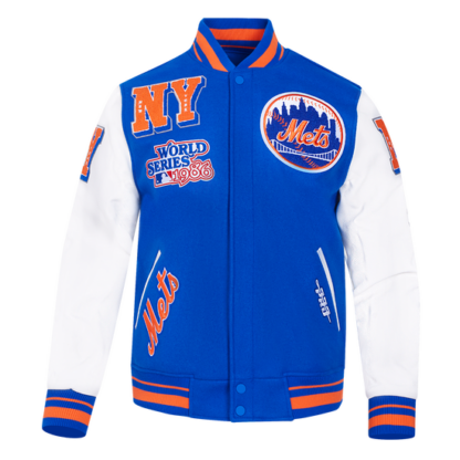 Jacket Mlb New York Mets Mashup Men'S Rib Wool Varsity