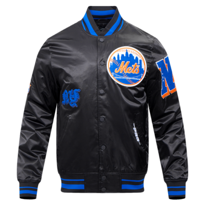 Jacket Mlb New York Mets Old English Men'S Rib Satin