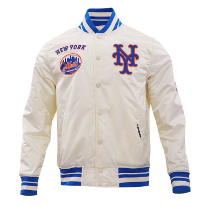 Jacket Mlb New York Mets Retro Classic Men'S Rib Satin